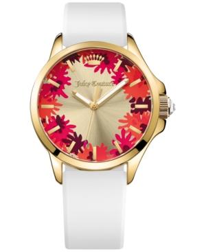 Juicy Couture Women's Jetsetter White Silicone Strap Watch 38mm 1901387