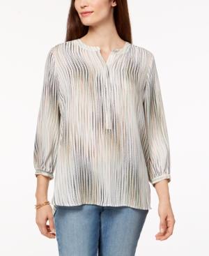 Jm Collection Printed Pleated Shirt, Created For Macy's