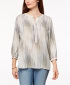 Jm Collection Printed Pleated Shirt, Created For Macy's