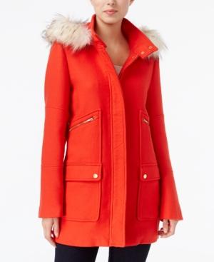 Maison Jules Faux-fur-trim Hooded Parka, Only At Macy's