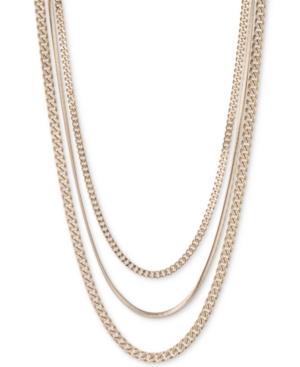 Dkny Gold-tone Multi-layer Necklace, Created For Macy's