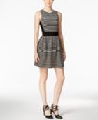 Bar Iii Striped Fit & Flare Dress, Only At Macy's