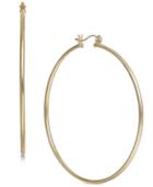 Large Polished Hoop Earrings In 14k Gold