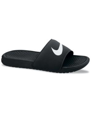 Nike Men's Benassi Swoosh Massage Slide Sandals From Finish Line
