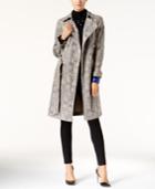 Inc International Concepts Snakeskin-print Faux-leather Trench Coat, Only At Macy's