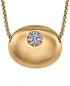 Monica Danko Diamond Cluster Oval Pendant Necklace (1/7 Ct. T.w.) In 14k Gold