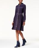 Tommy Hilfiger Contrast-trim Shirtdress, Created For Macy's