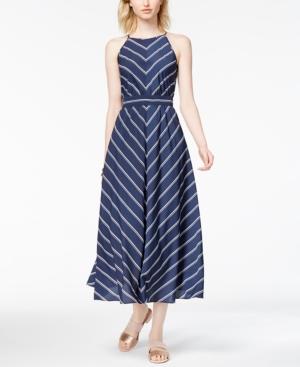 Maison Jules Kimberly Striped Midi Dress, Created For Macy's