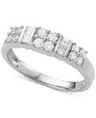 Diamond Cluster Band (1/2 Ct. T.w.) In 14k White Gold