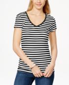 Energie Juniors' Mila Striped V-neck T-shirt