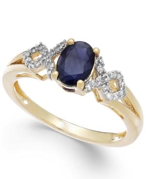 Sapphire (1 Ct. T.w.) And Diamond (1/8 Ct. T.w.) Ring In 14k Gold