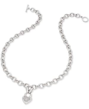 Diamond Heart Pendant Necklace (1/4 Ct. T.w.) In Sterling Silver
