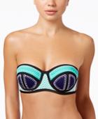 Bar Iii Whip It Good Strapless Colorblocked Underwire Bikini Top, Only At Macy's Women's Swimsuit