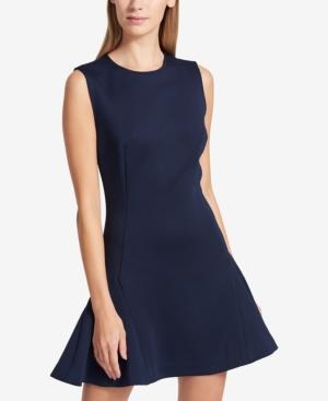 Dkny Fit & Flare Scuba Dress
