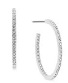 Danori Silver-tone Pave Hoop Earrings, Created For Macy's
