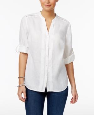 Charter Club Petite Pintucked Shirt, Only At Macy's