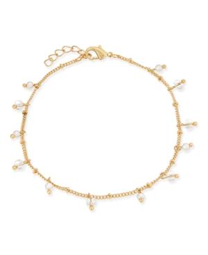 Inc International Concepts Gold-tone Imitation Pearl Ankle Bracelet, Created For Macy's