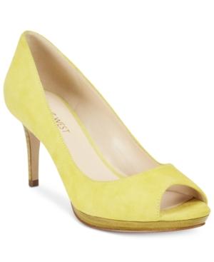 Nine West Gelabelle Suede Platform Pumps Women's Shoes