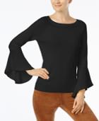 Anna Sui Loves Inc International Concepts Ruffled-sleeve Sweater, Created For Macy's