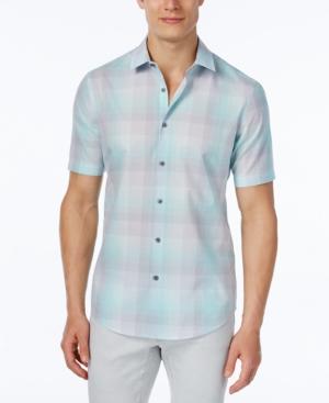 Alfani Red Men's Belmont Plaid Short-sleeve Shirt, Only At Macy's