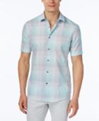 Alfani Red Men's Belmont Plaid Short-sleeve Shirt, Only At Macy's