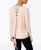 Peace Love World Kristy Lace-up-back Sweatshirt