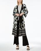 Bar Iii Mixed-print Printed Kimono, Created For Macy's