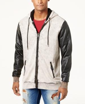 Guess Men's Mixed-media Hoodie