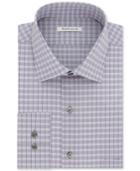 Van Heusen Men's Classic/regular Fit Wrinkle Free Flex Collar Stretch Dusty Violet Check Dress Shirt