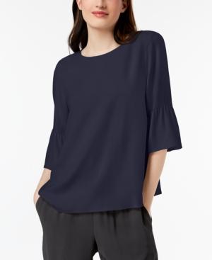 Eileen Fisher Silk Flutter-sleeve Top, Regular & Petite
