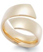 Bypass Ring In 14k Gold, Made In Italy