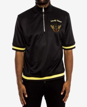 Hudson Nyc Men's Embroidered Quarter-zip Shirt