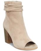 Kenneth Cole Reaction Fridah Coo Slouchy Peep Toe Ankle Booties Women's Shoes