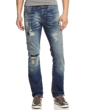 Guess Distressed Slim-straight Fit Jeans