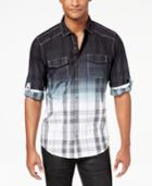 I.n.c. Men's Dip-dyed Plaid Shirt, Created For Macy's