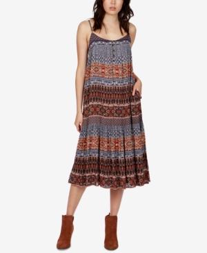Lucky Brand Mixed-print Midi Dress