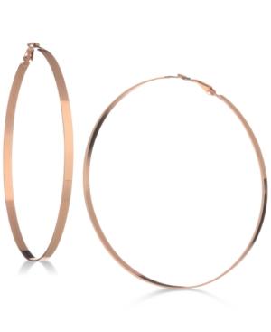Guess 3 1/2 Flat-edge Hoop Earrings