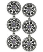 I.n.c. Pave & Colored Stone Flower Triple Drop Earrings, Created For Macy's