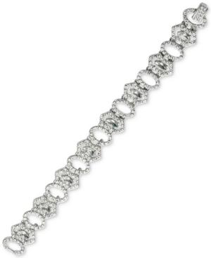 Carolee Silver-tone Pave Link Bracelet