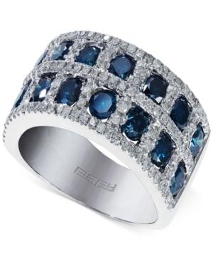 Effy Blue And White Diamond Band In 14k White Gold (2-1/2 Ct. T.w.)
