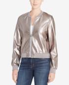 Catherine Catherine Malandrino Jimmie Metallic Faux-leather Bomber Jacket