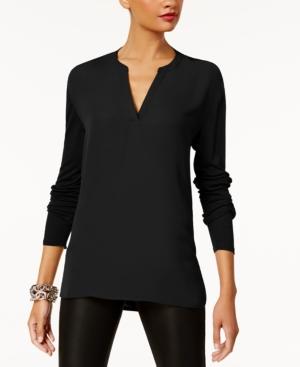 Inc International Concepts Split-neck Top, Created For Macy's