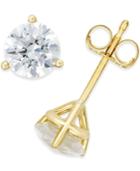 Near Colorless Certified Diamond Stud Earrings In 18k White Or Yellow Gold (1-1/4 Ct. T.w.)