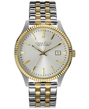 Caravelle New York By Bulova Men's Two-tone Stainless Steel Bracelet Watch 41mm 45b129