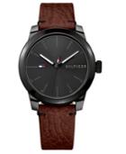Tommy Hilfiger Men's Brown Leather Strap Watch 42mm, Created For Macy's