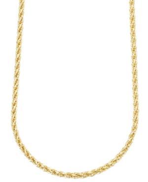 "14k Gold Necklace, 30"" 3mm Square Link Polished Chain"
