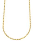 "14k Gold Necklace, 30"" 3mm Square Link Polished Chain"