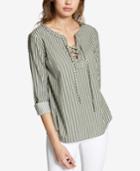 Sanctuary Tommie Cotton Lace-up Top