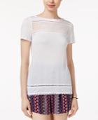 Armani Exchange Crochet-trim T-shirt