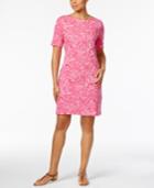 Karen Scott Petite Paisley-print Shift Dress, Only At Macy's